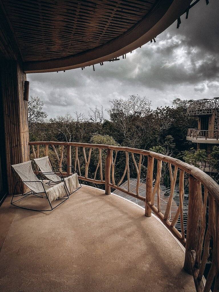 Private balcony overlooking the jungle canopy